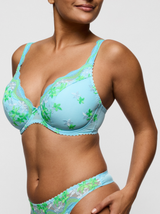 Cala Luna Underwired Half-Padded Plunge Bra - Ice Dream