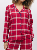 Noel Checked Cotton Pyjama Top
