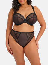 Charley Underwired Stretch Plunge Bra - Black