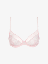 Solene Underwired Plunge Bra - Gardenia Rose