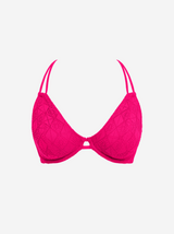 Nomad Nights D-FF Halter Bikini Top - Fuchsia