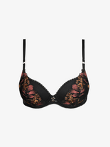 Juliane Underwired Padded Heart Shape Bra - Black