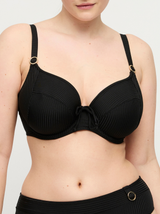 Delray B-H Underwired Full Cup Bikini Top - Black