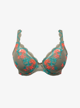 Cala Luna Underwired Half-Padded Plunge Bra - Botanique