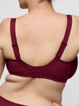 Salerno I-M Underwired Full Cup Support Bra - Evening Red