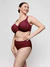 Salerno I-M Underwired Full Cup Support Bra - Evening Red