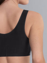 Hazel Pocketed Soft-Cup Bra - Black