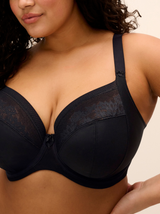 Nerina Underwired Plunge Bra - Black
