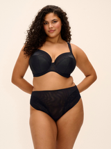 Nerina Underwired Plunge Bra - Black