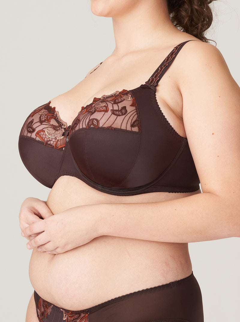 NEW! Deauville Full Cup Support I-K Bra - Ristretto