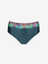 Prima Donna Las Salinas embroidered high-waist full briefs in Empire Green