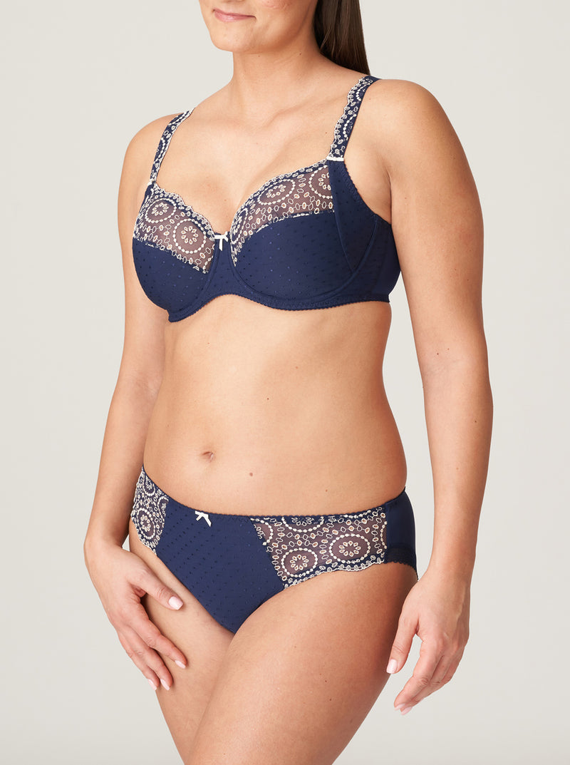 Prima Donna Osino eyelet lace underwired full cup bra in Sapphire Blue