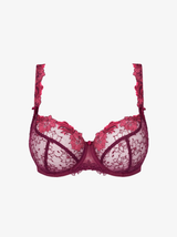 Cléa Underwired Low-Neck Balcony Bra - Grenat