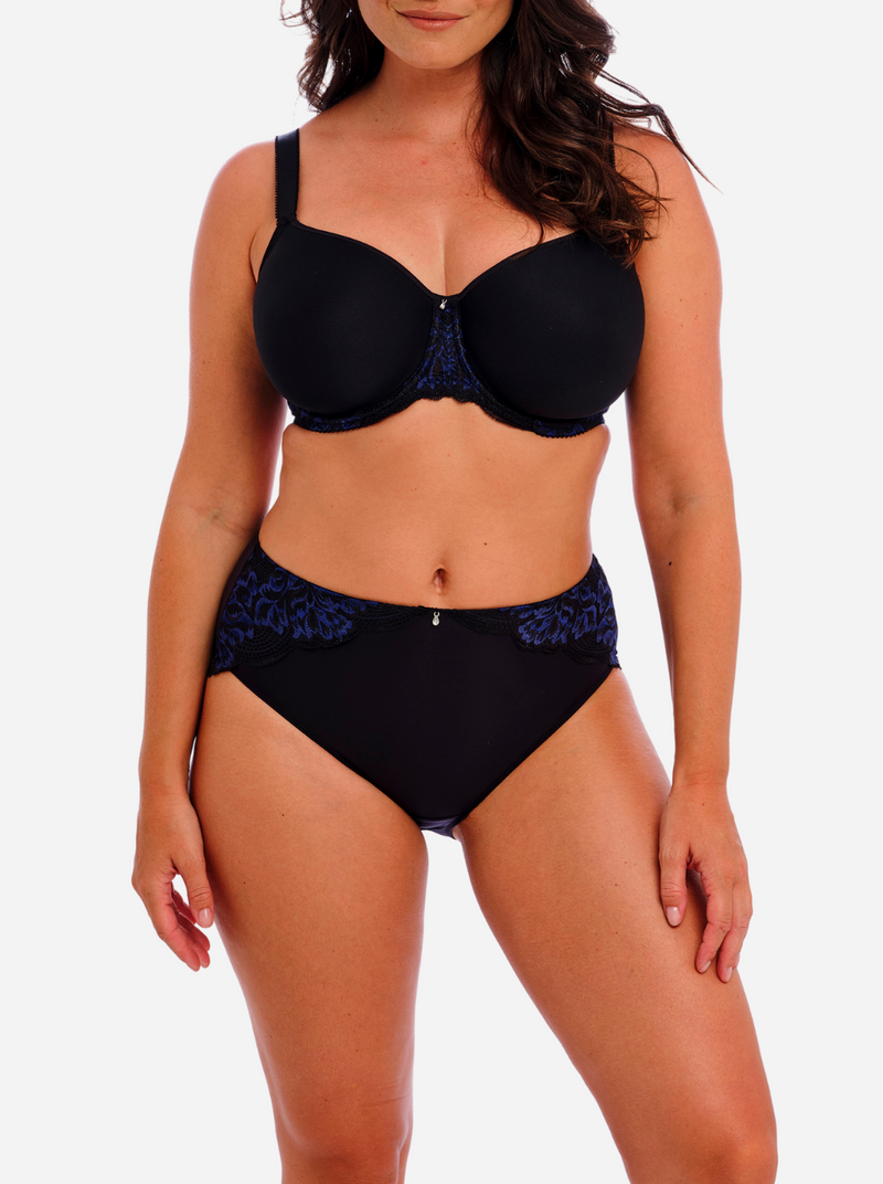 Emmaline High-Waist Full Briefs - Midnight