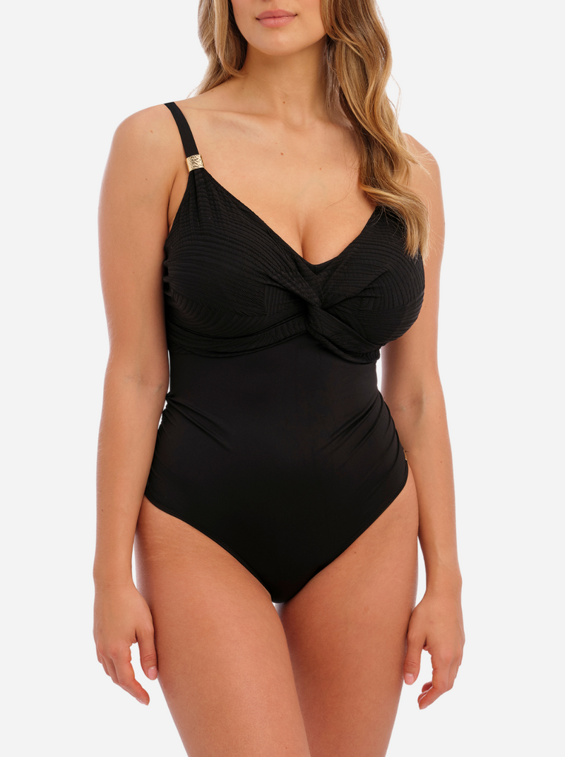 Ottawa Twist Front D-GG Swimsuit - Black