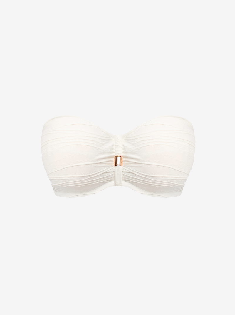 Beach Waves D-G Bandeau Bikini Top - Linen