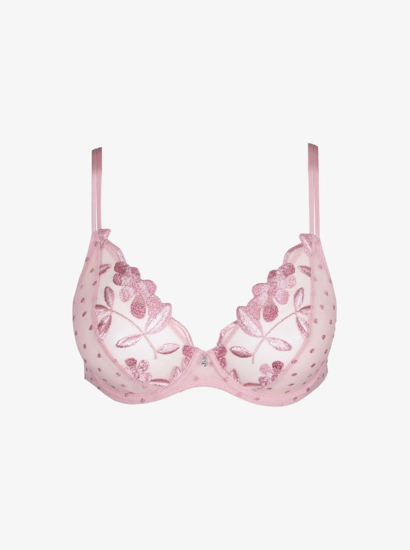 Agnes Plunge Bra - Vintage Pink
