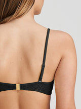 Brigitte A-F Heart Shape Bikini Top - Black