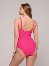 Aswan C-G Plunge Swimsuit - Dragon Fruit