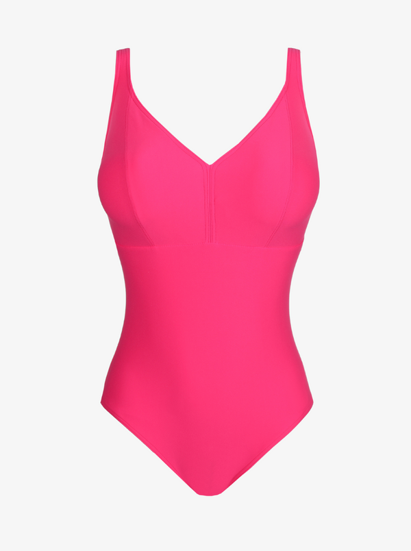 Aswan C-G Plunge Swimsuit - Dragon Fruit