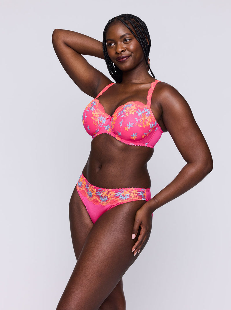 Cala Luna Padded Balcony Bra - Blogger Pink