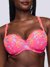 Cala Luna Padded Balcony Bra - Blogger Pink