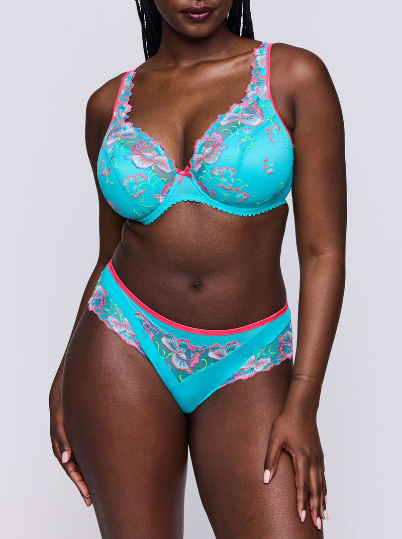 Devdaha Plunge Bra - Mermaid Blue