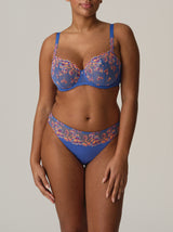 Lenca Vertical Seam Balcony Bra - Blue Eyes