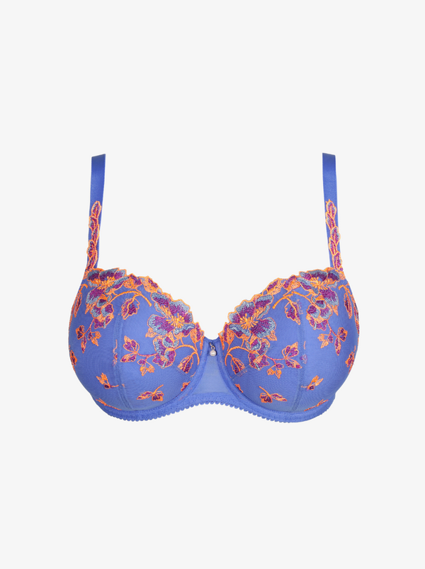 Lenca Padded Balcony Bra - Blue Eyes