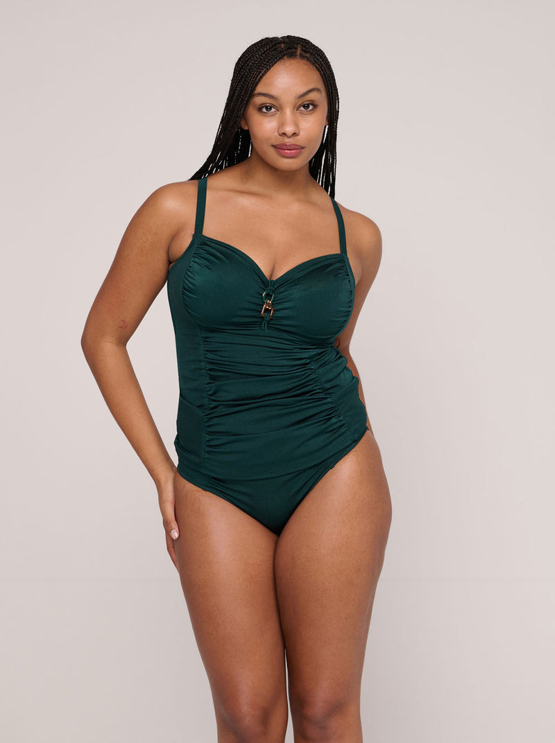 Mangalore C-G Full Cup Tankini Top - Jewel Green