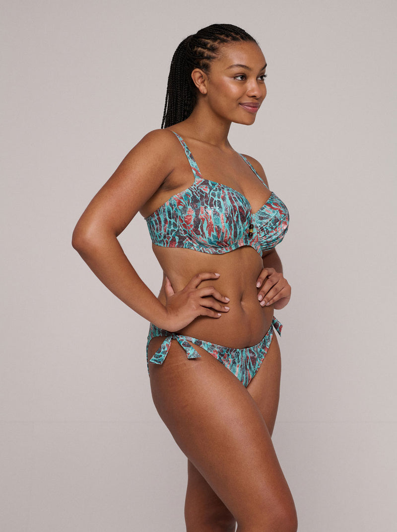 Riyad C-G Balcony Bikini Top - Turquoise Seas