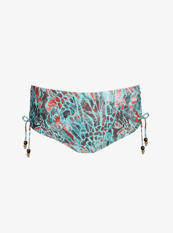 Riyad Drawstring Full Bikini Briefs - Turquoise Seas