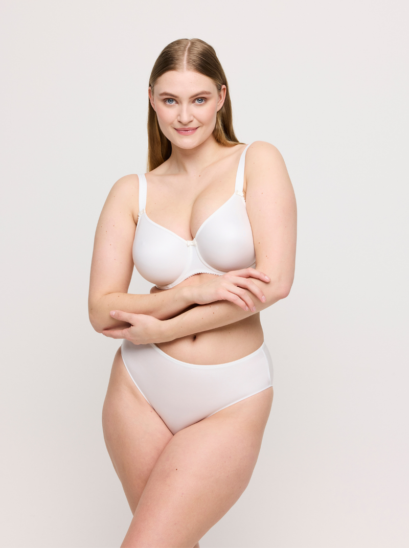 Satin Smooth Full Briefs - Natural