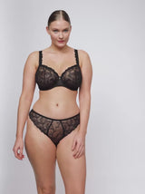 Solisse Underwired Balcony Bra - Black