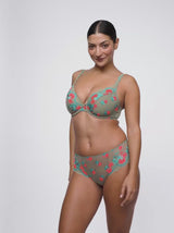 Cala Luna Underwired Half-Padded Plunge Bra - Botanique