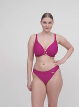 Uvita Rio Mid-Rise Bikini Briefs - Deep Magenta