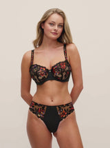 Magdalena Underwired Balconette Bra - Noir