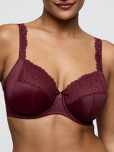Salerno Underwired Full Cup Bra - Evening Red