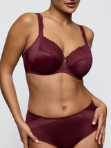 Salerno Underwired Full Cup Bra - Evening Red