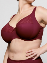 Salerno I-M Underwired Full Cup Support Bra - Evening Red