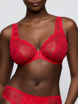 Solisse Underwired Plunge Bra - True Red