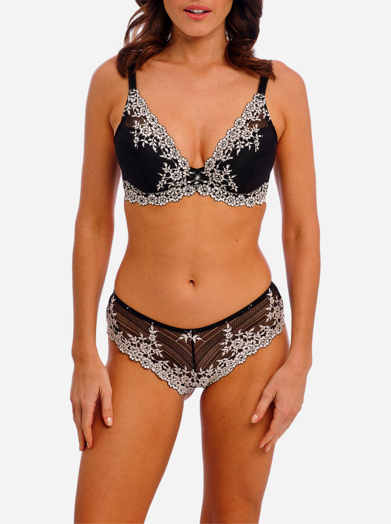 Embrace Lace Plunge Bra - Black