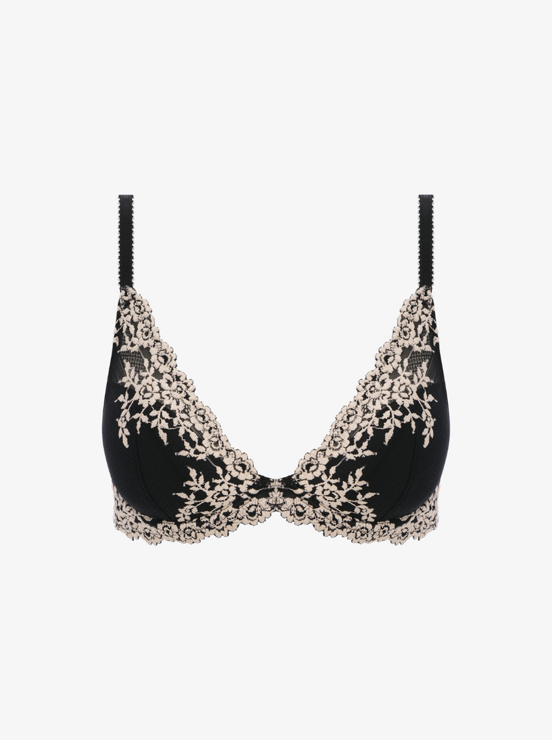 Embrace Lace Plunge Bra - Black