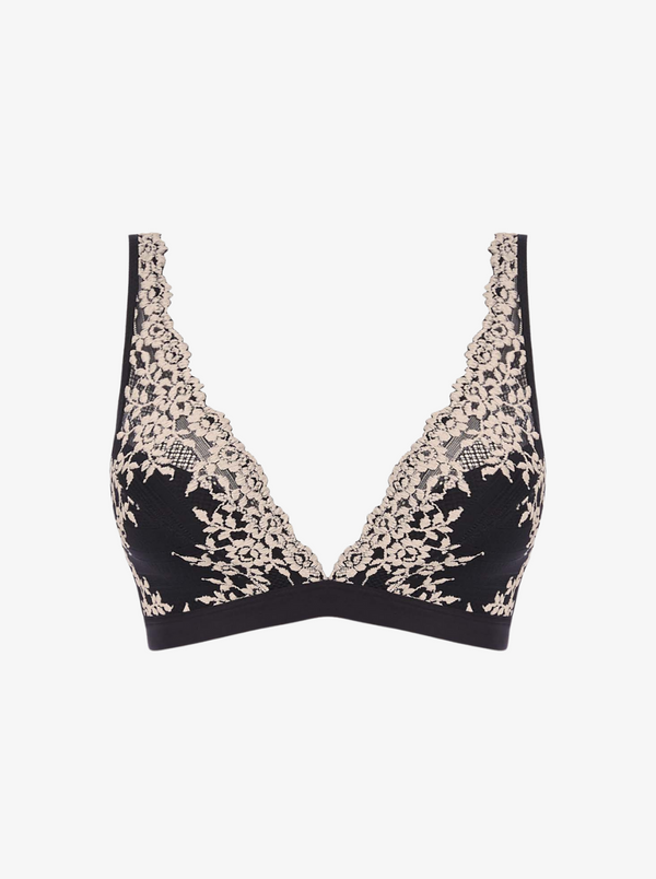 Embrace Lace Soft-Cup Bra - Black