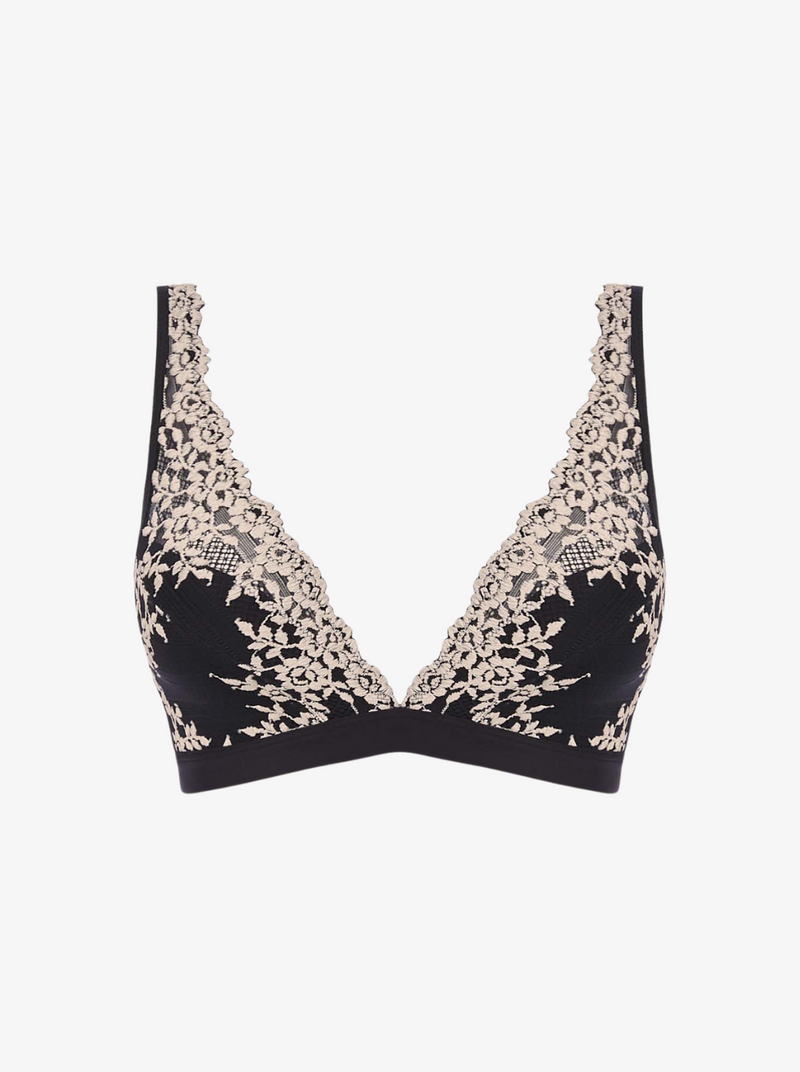 Embrace Lace Soft-Cup Bra - Black