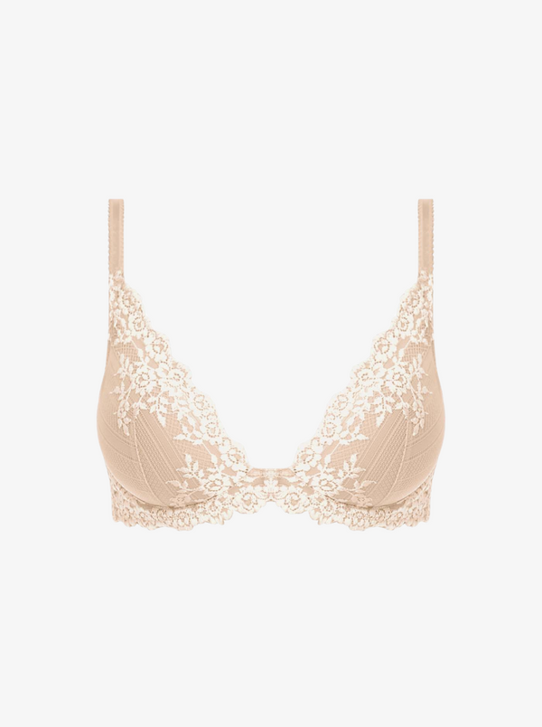 Embrace Lace Plunge Bra - Nude