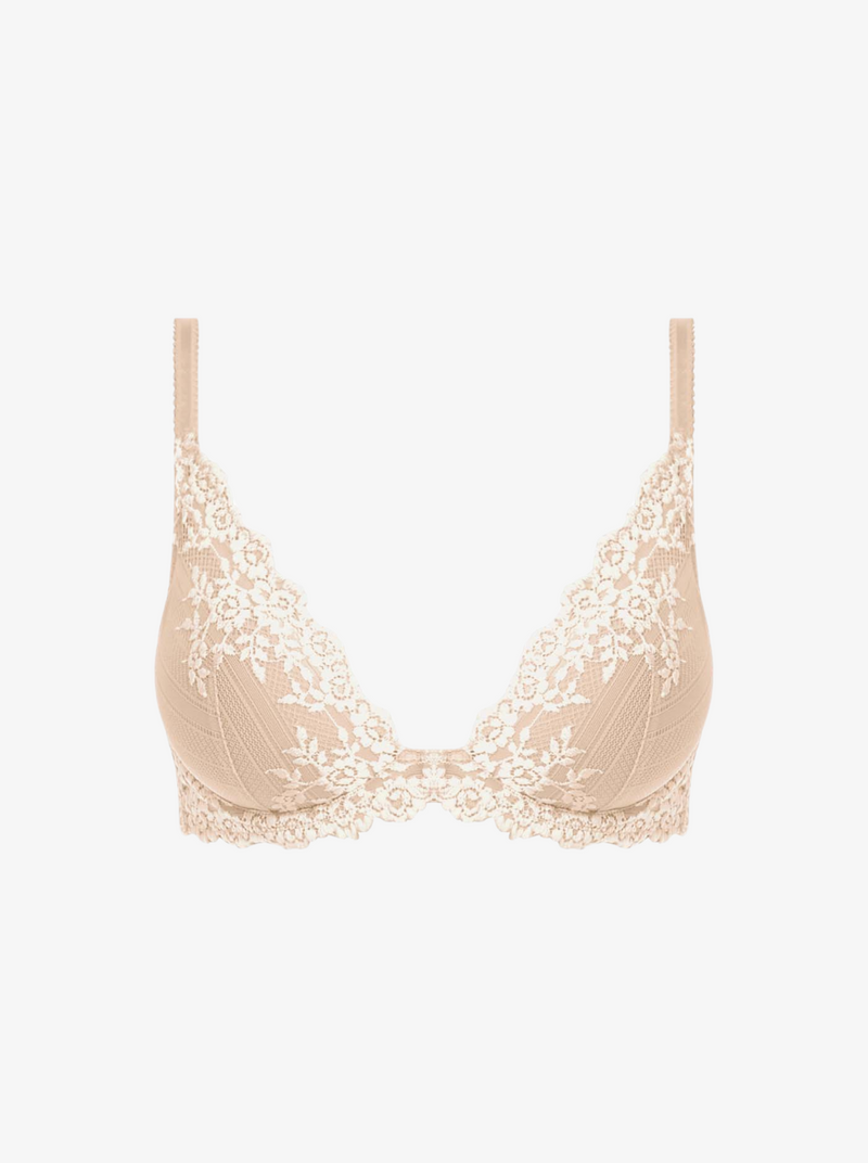 Embrace Lace Plunge Bra - Nude