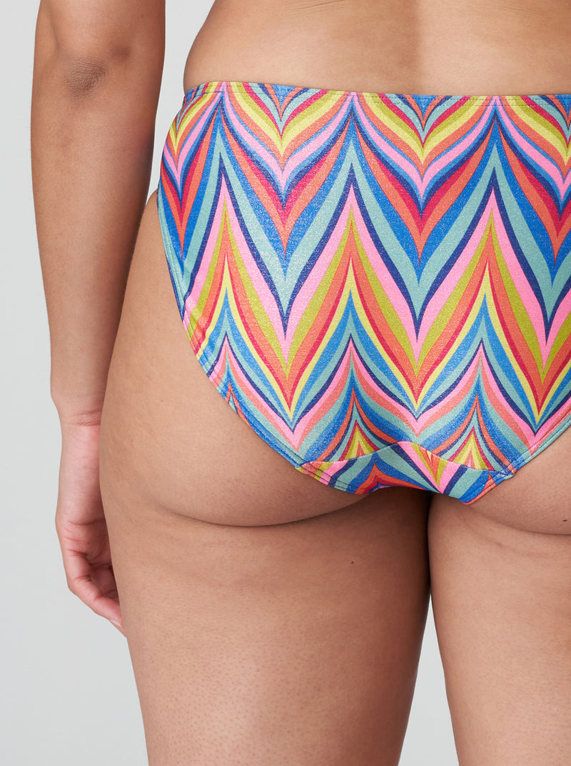 Prima Donna Kea Rio striped mid-rise bikini briefs in Rainbow Paradise