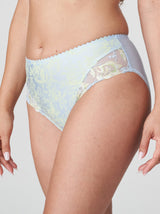 Prima Donna Nuzha floral-embroidered high waist full briefs in Cloud