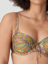 Prima Donna Swim Sakarun printed underwired full cup bikini top in Sunny Paisley